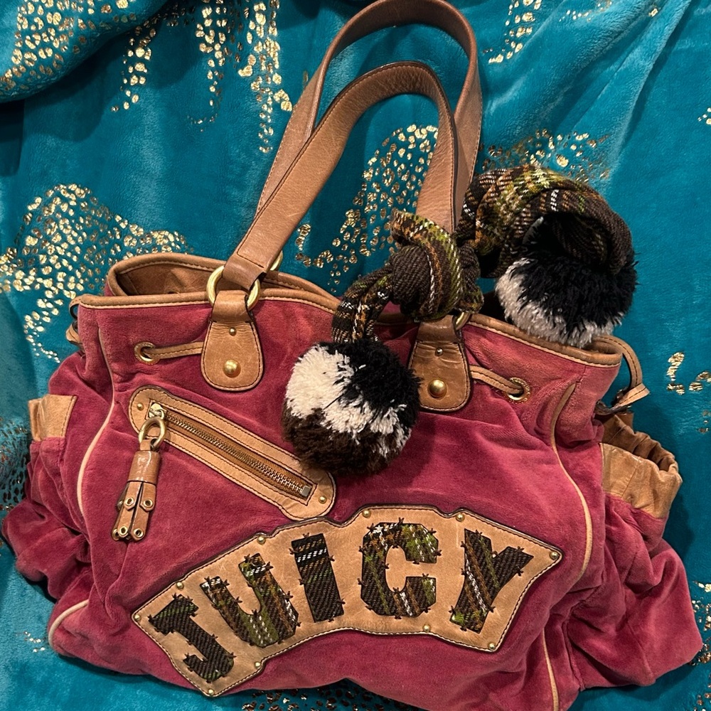 FINAL Price offer-Juicy Couture Pink and Brown Tote Bag